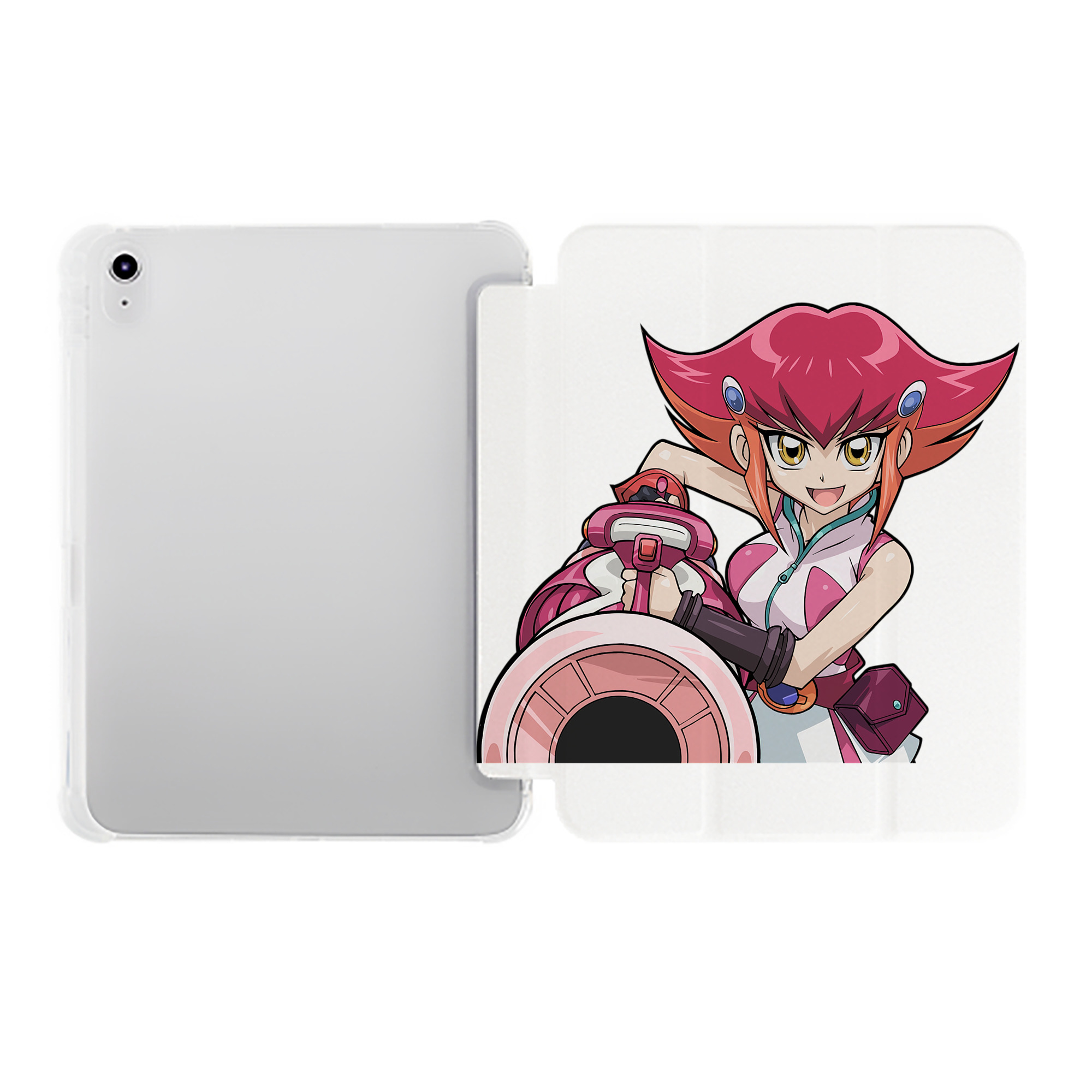 （画像用） 遊☆戯☆王 Yu-Gi-Oh! IPad ケース ペン収納付き 三つ折りスタンド PUレザー×シリコン 対応機種9.5/10.5/10.9インチ